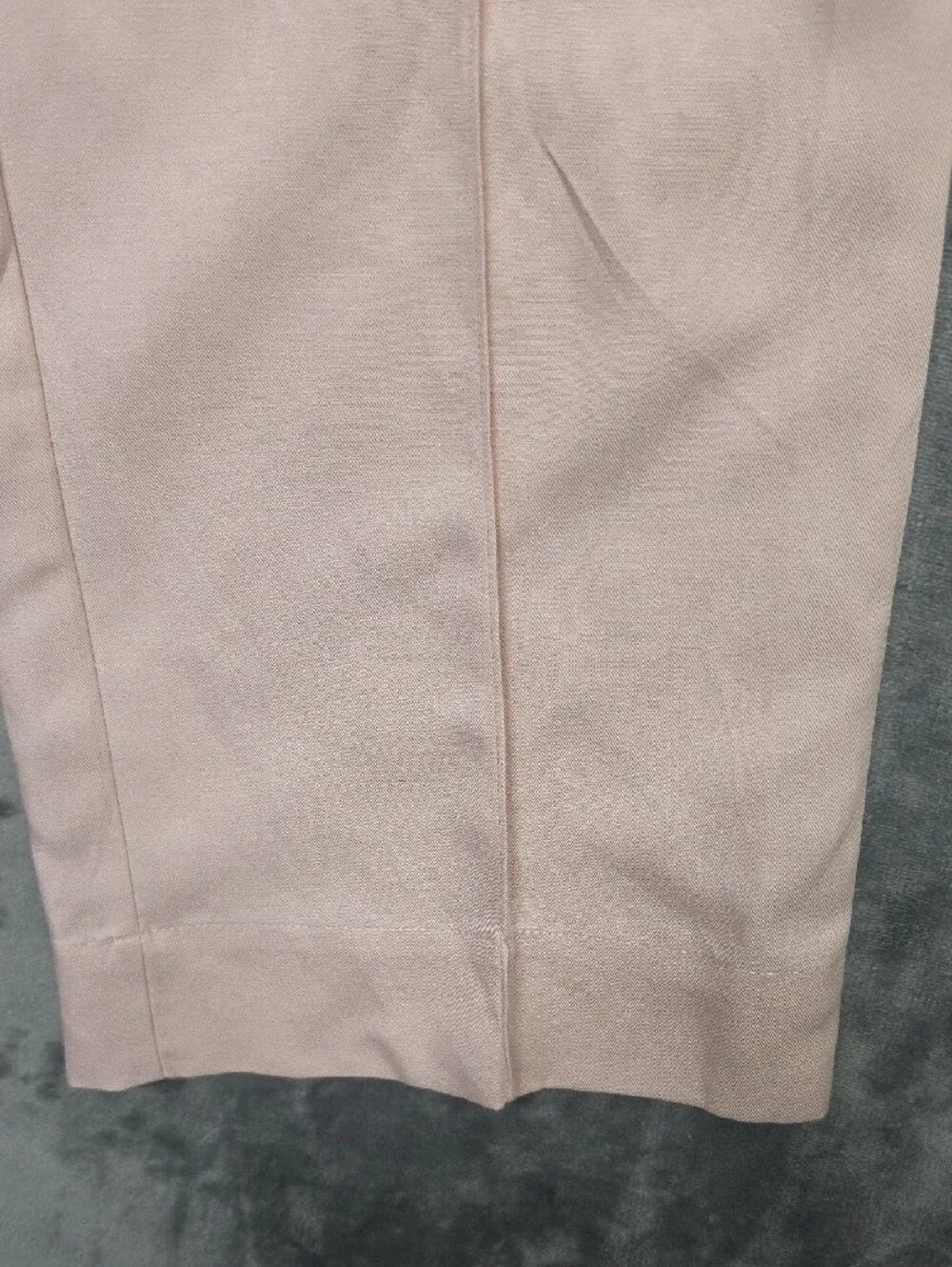 LOFT Tailored High-Rise Wide-Leg Trousers in Blush Linen Blend Sz 12P